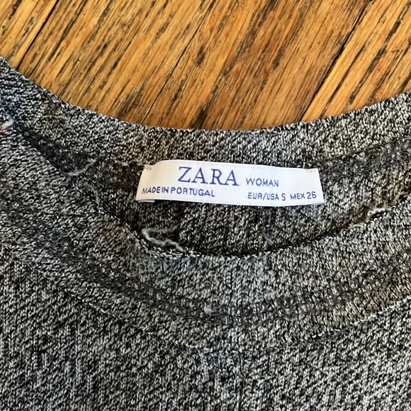 ZARA Raw Edged Knit Dress with 3/4 Sleeve in SZ S. - Picture 2 of 3